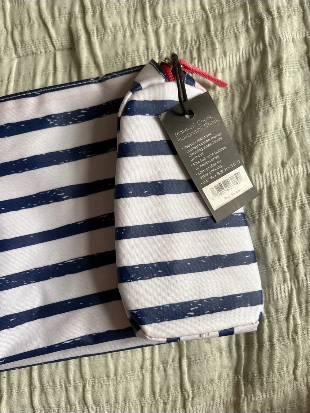 Scout Striped Navy, White & Pink Cosmetic Pouch Duo